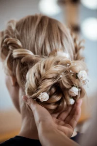 Chignon évènement coiffeur Yvelines
