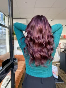 Coloration frange tresse